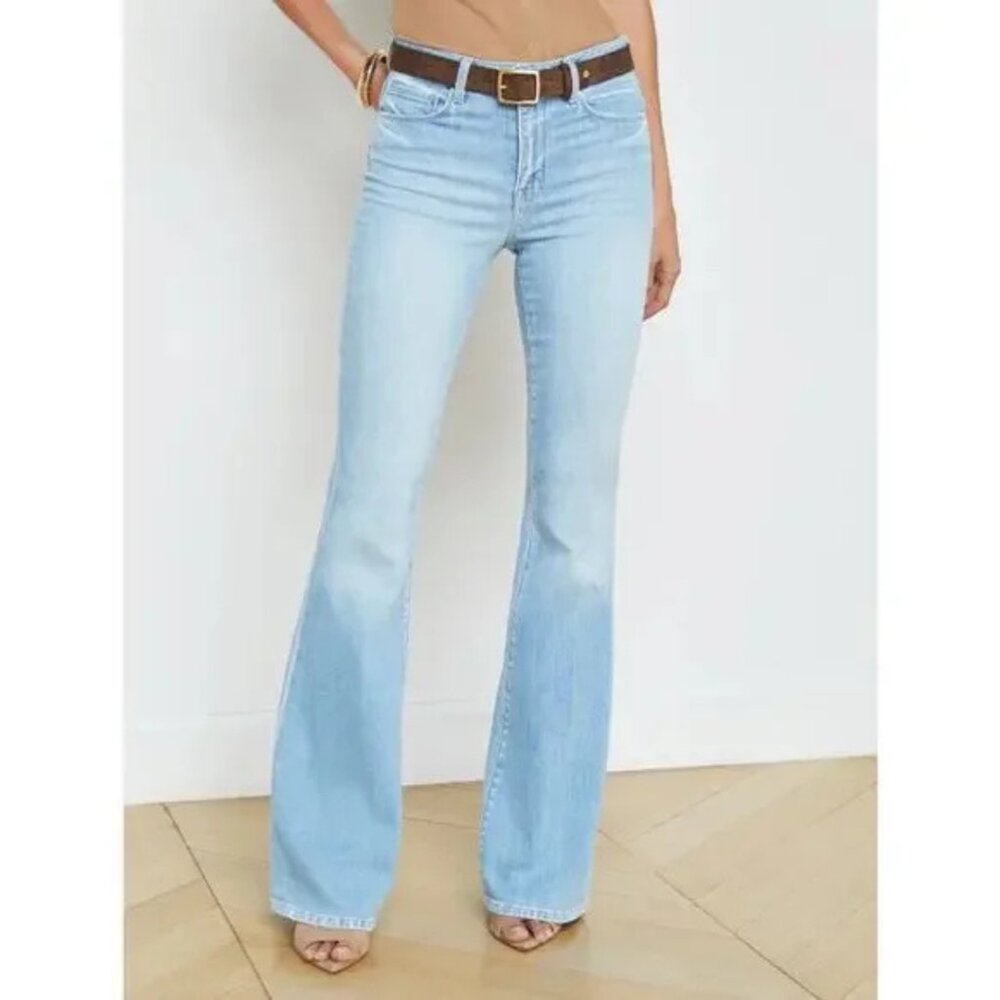 L'agence Bell High Rise Flare Jeans Olympia Wash NWOT Size 29